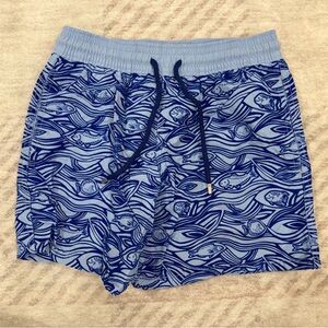 Vilebrequin Blue Fish Pattern Swim Trunks